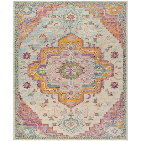 Safavieh Crystal Power Loomed Rectangle Area Rug Light Blue & Fuchsia - 9 x 12 ft. CRS501B-9